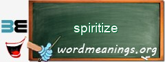 WordMeaning blackboard for spiritize